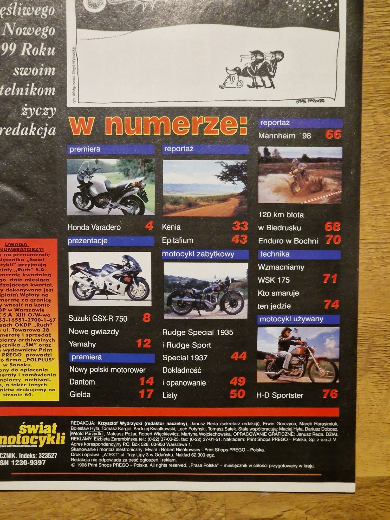 Świat Motocykli nr 12 grudzień 1998 Rudge Special 1935