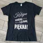T-shirt podkoszulka bawełna czarna urodziny