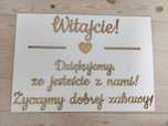 Tablica na wesele i numery na stół