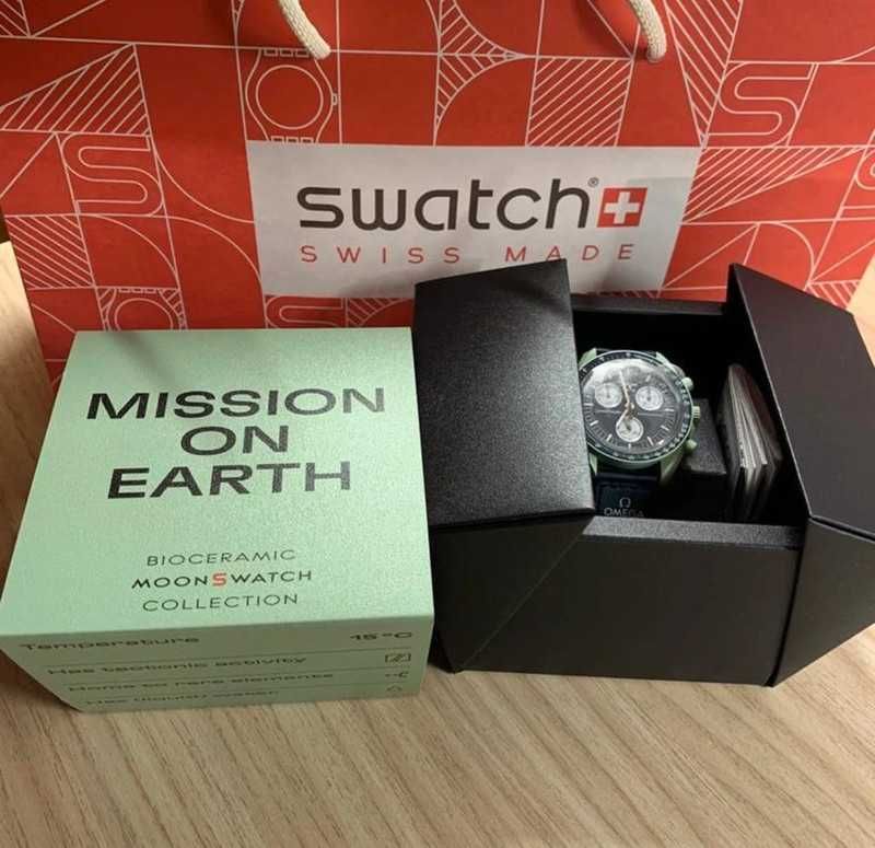 Omega x Swatch SO33G100 - Earth Model z Dostawą 24h