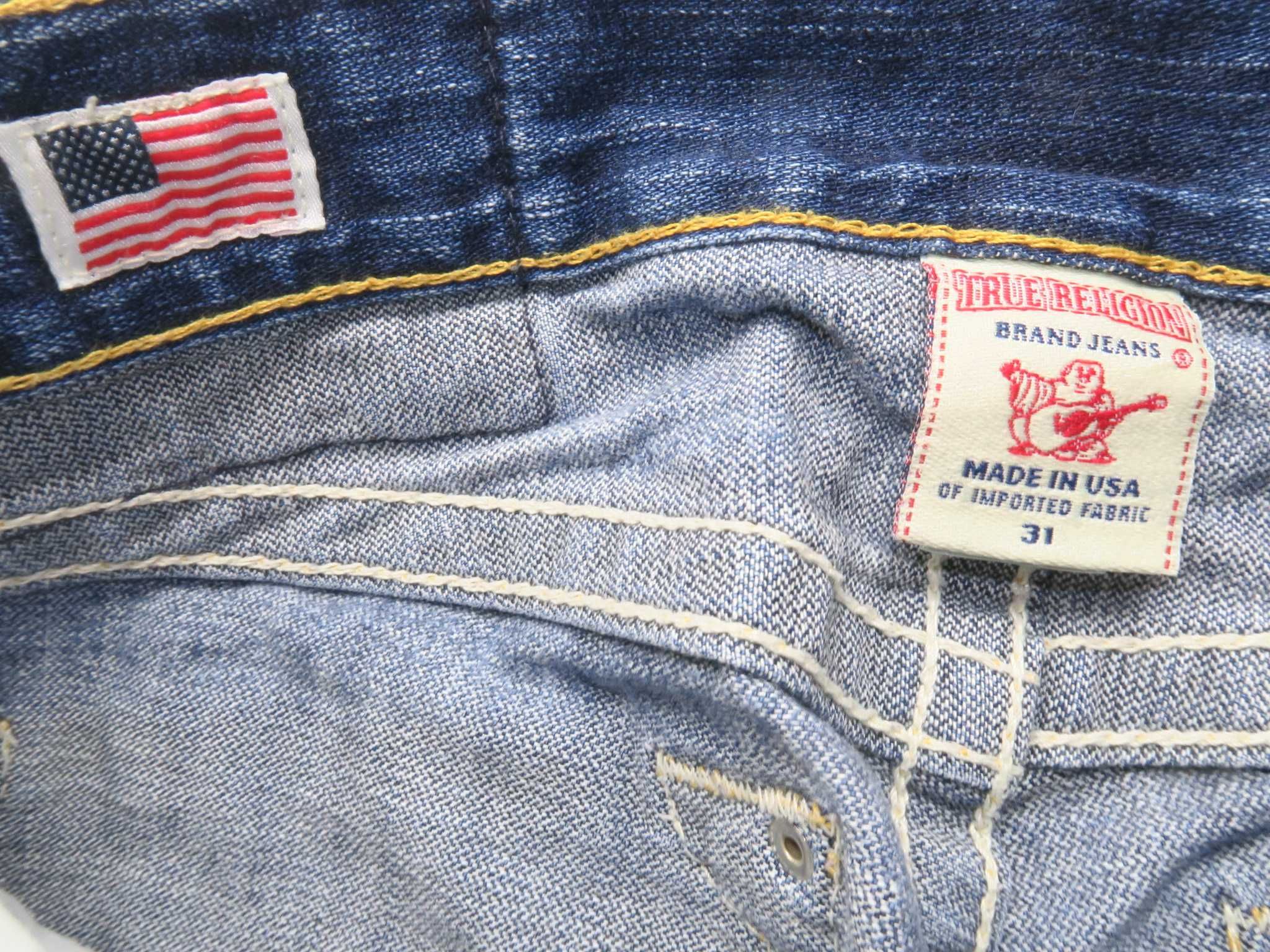 True Religion spodnie jeansy prosta nogawka 31