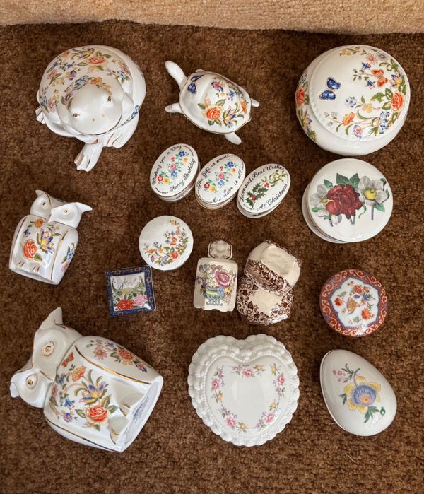 Англійська порцеляна Aynsley та ін. Мініатюри вази шкатулки тарілочки
