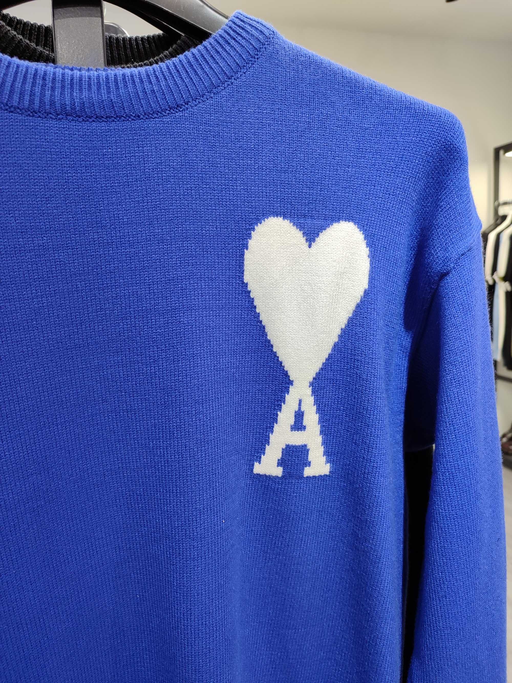 Светр AMI Paris Ami De Coeur Oversize Sweater Blue