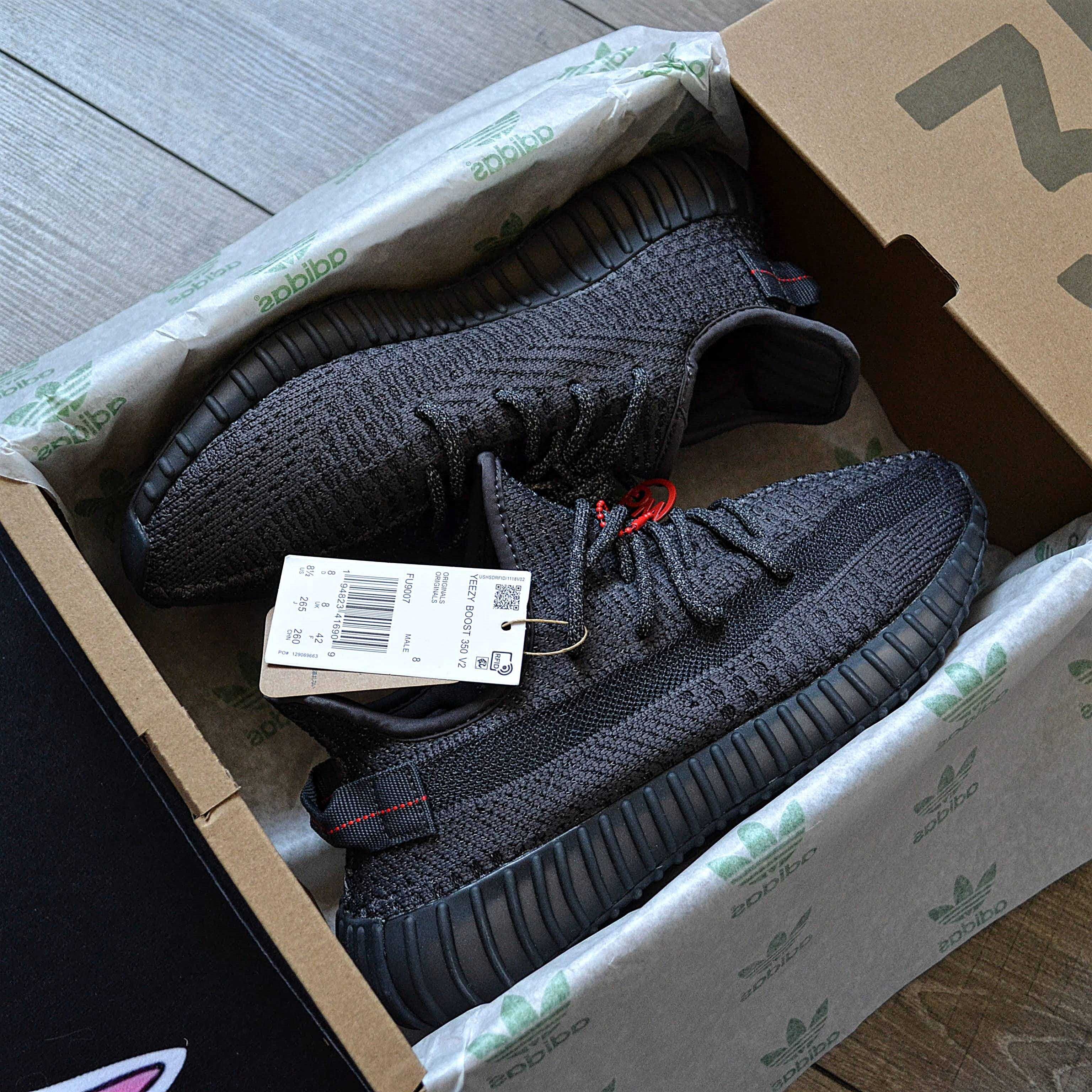 Мужские кроссовки Adidas Yeezy Boost 350 V2 Static Black (Reflective)