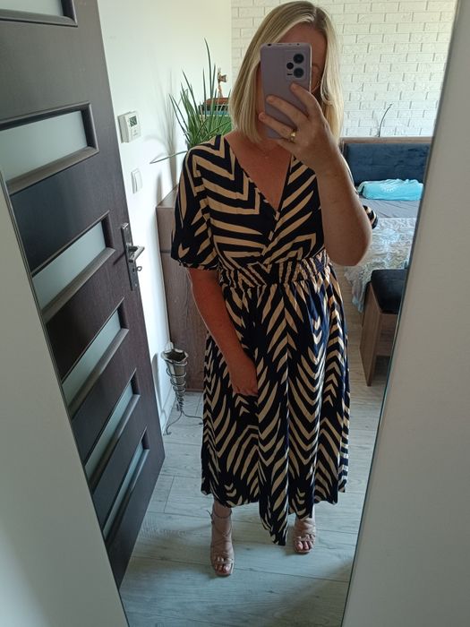 Letnia sukienka w geometryczny wzór