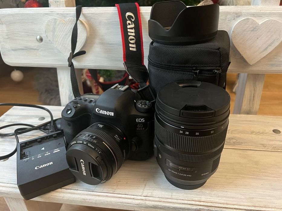 Canon 6 D Mark II zestaw z obiektywamii