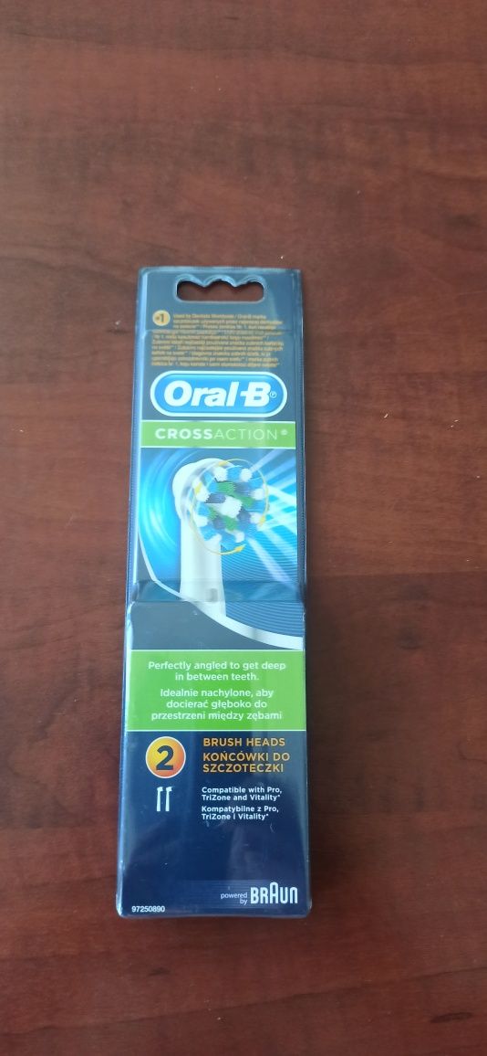 4 sztuki końcówek oral-b crossaction