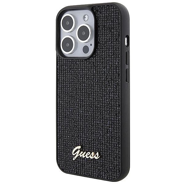Etui Guess Disco Metal Script na iPhone 15 Pro - czarne