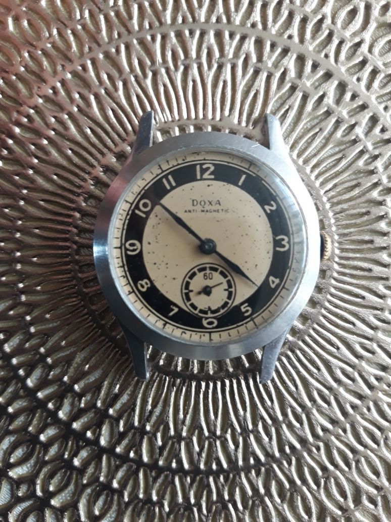 Zegarek męski mechaniczny Doxa anti-magnetic 33,5mm.niesprawny.