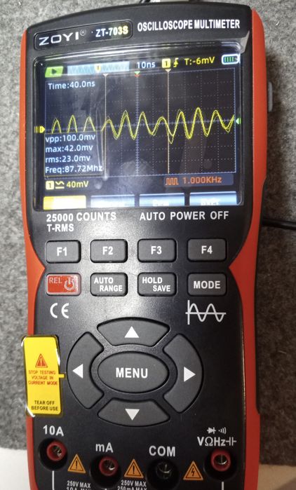 Осцілограф гпенератор мультіметр ZOYI ZT-703S
