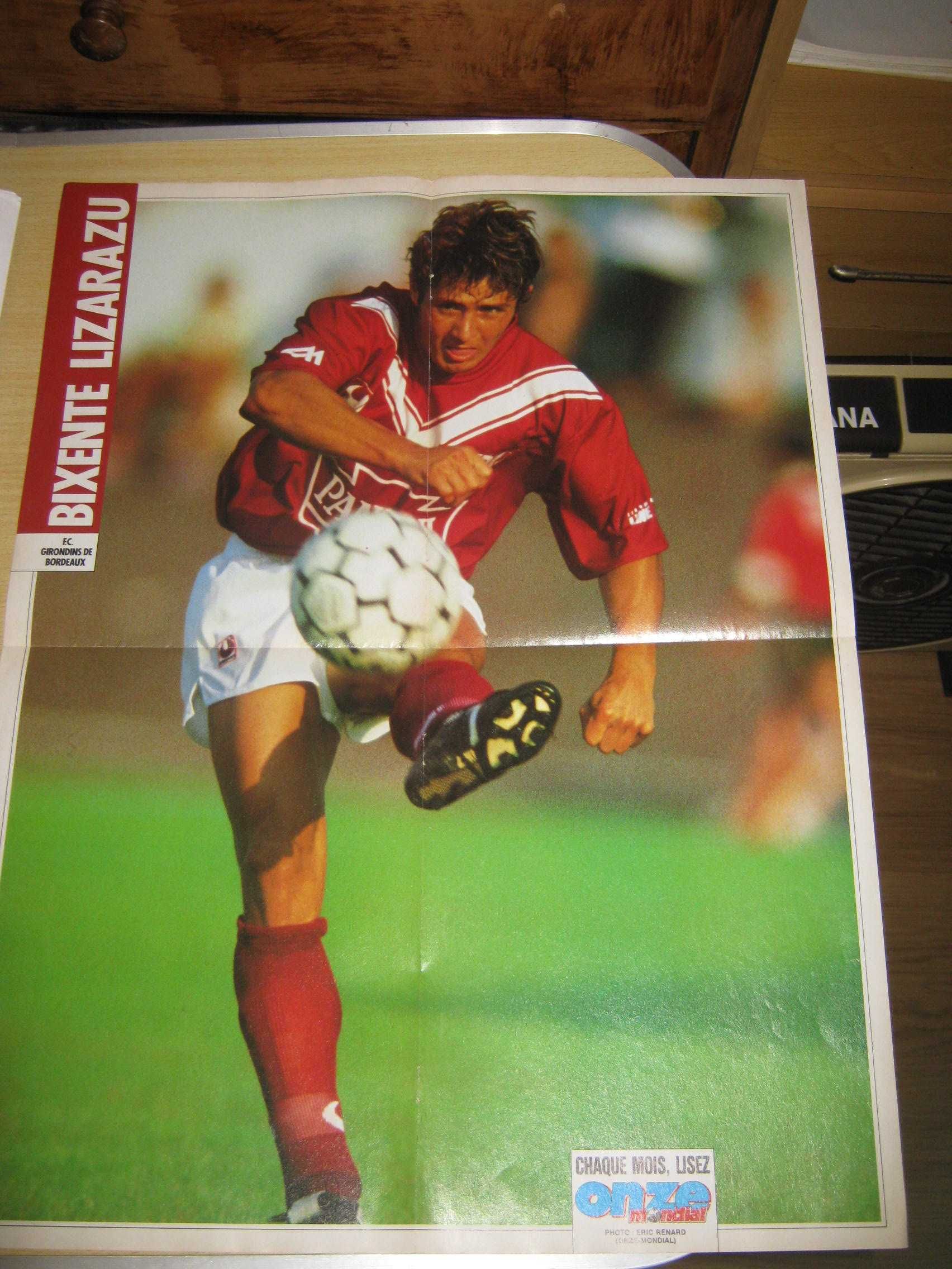 Posteres Futebol França Lama/Lizarazu + Album Fotos 94 Onze Mondial