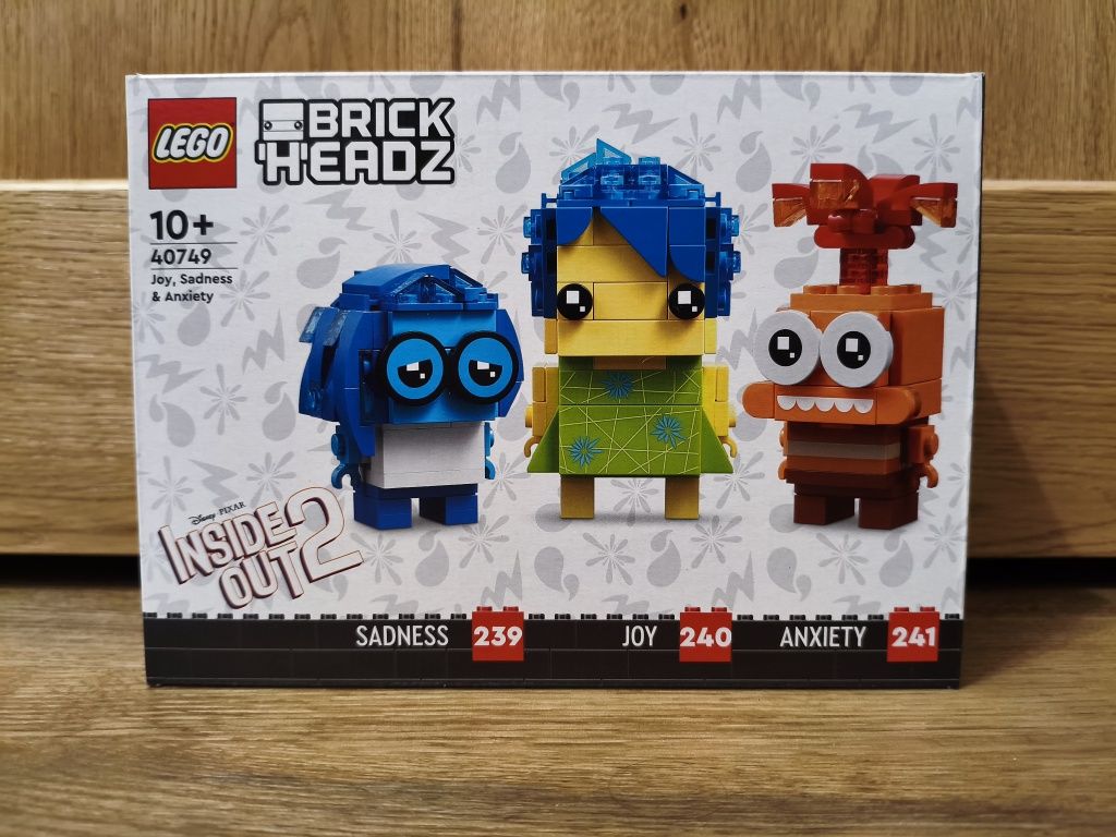 LEGO 40749 Radość, Smutek i Spina Brickheadz