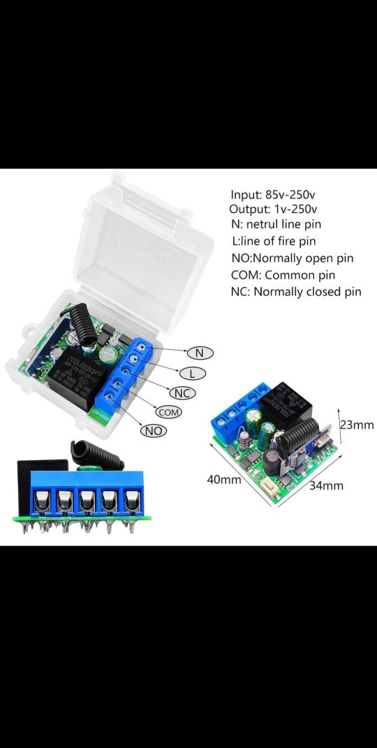 Receptor universal portão porta luzes garagem