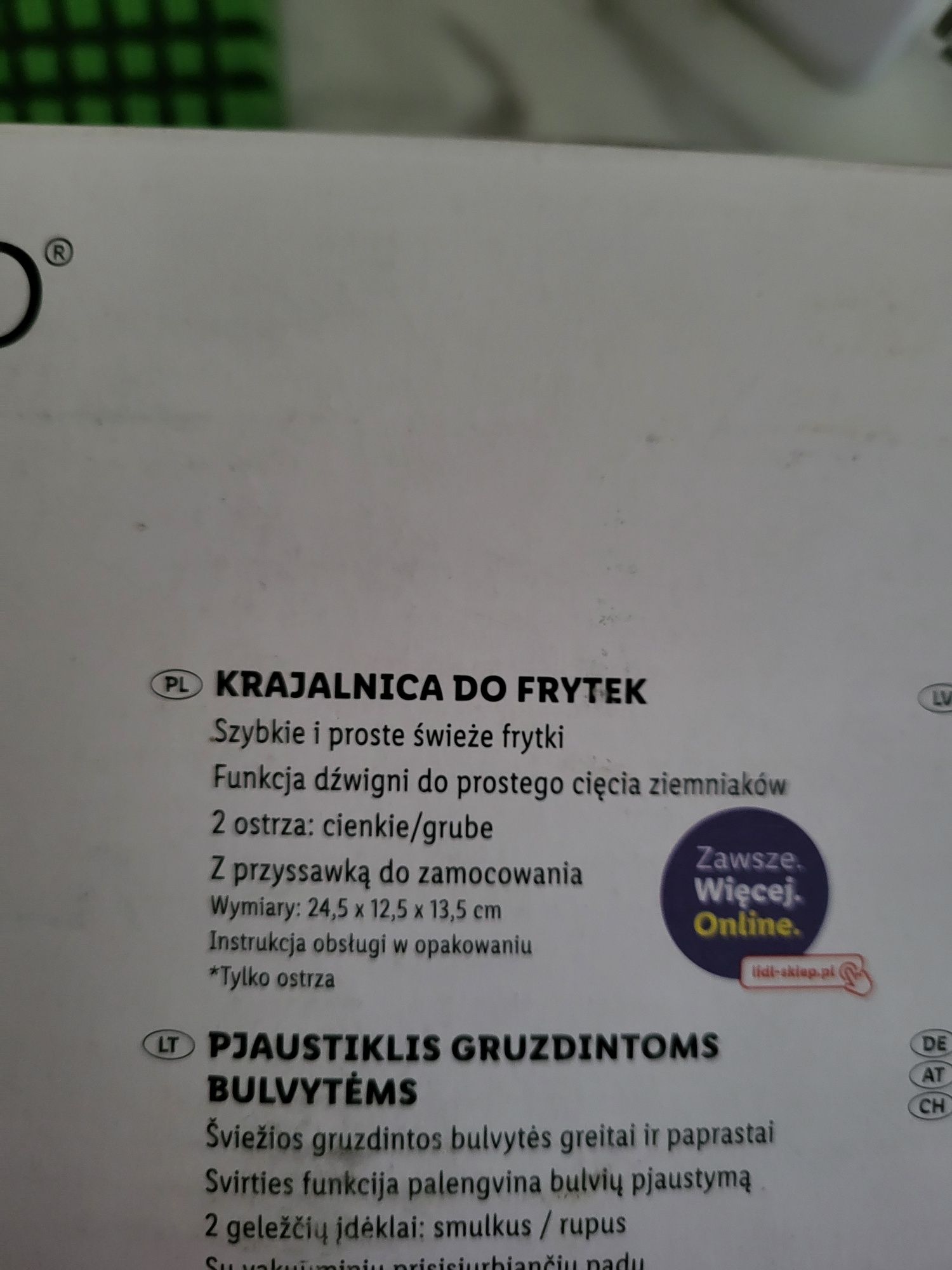 Krajalnica do frytek nowa