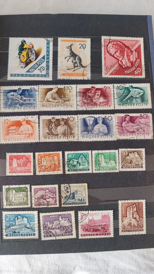 Klaser ze znaczkami z ubiegłego stulecia