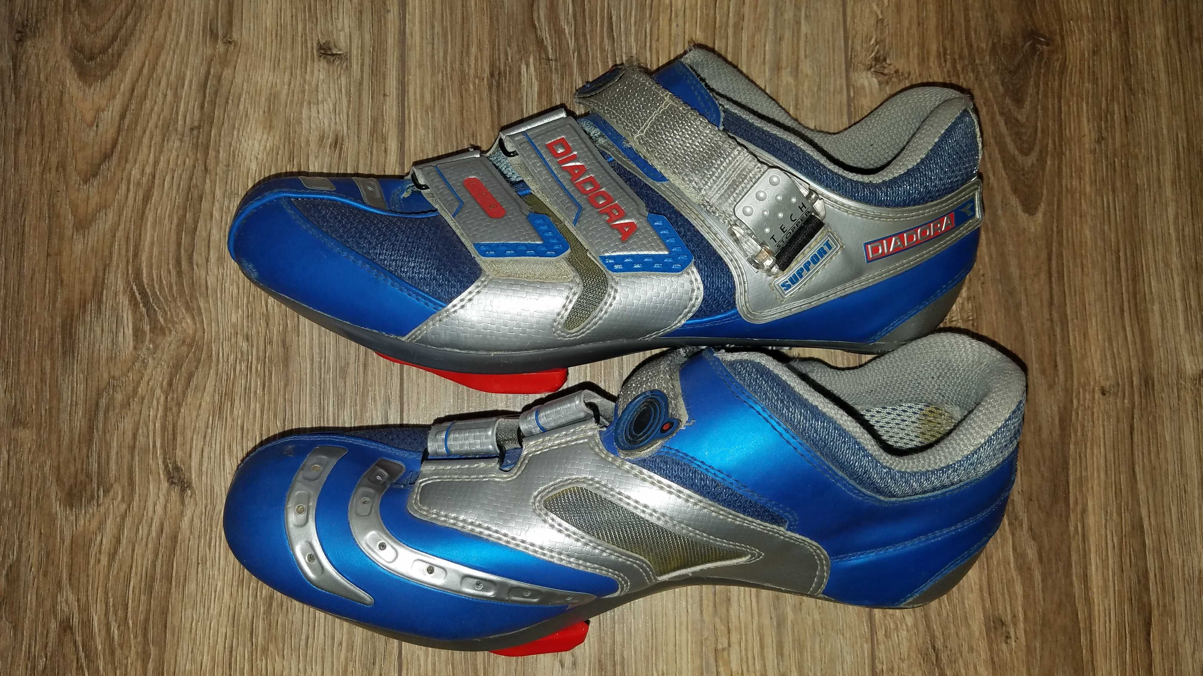 Buty na rower wpinane DIADORA 41/42 26.5cm na rzepy bloki SPD-SL