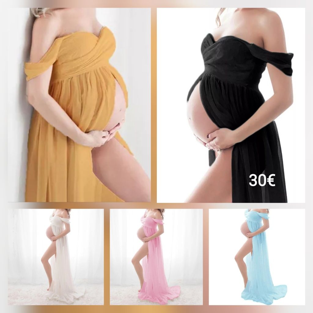 Vestidos Sessão Fotográfica Grávida NOVOS