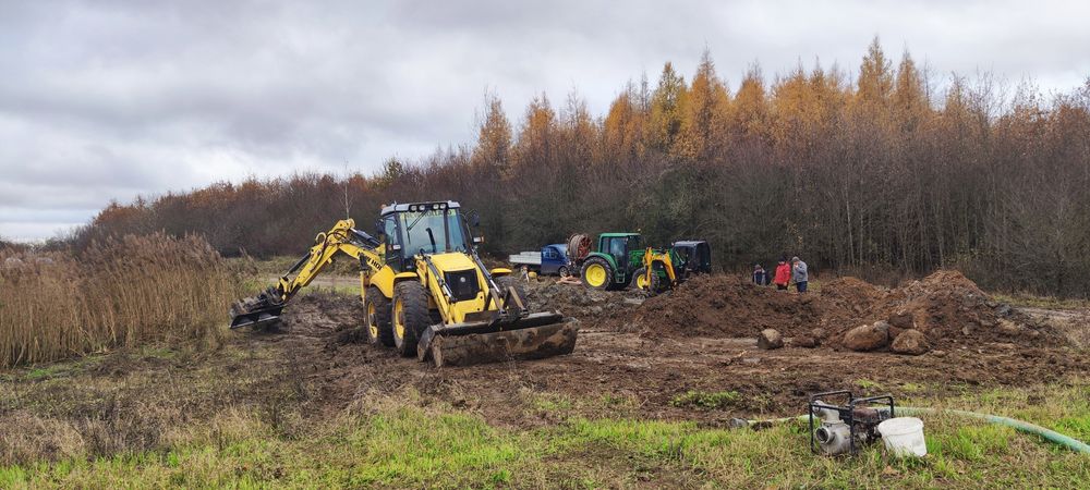 Melioracja, wuko, udrażnianie, drenaż, osuszanie,minikoparka