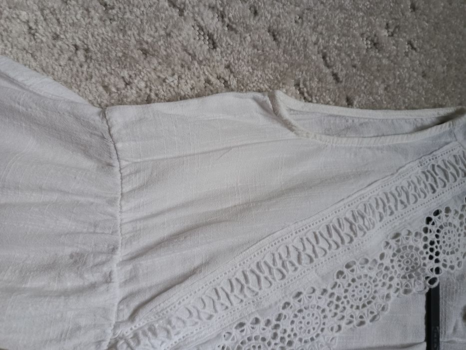 Stylowa biała sukienka M/L - Italian Style, 100% bawełna