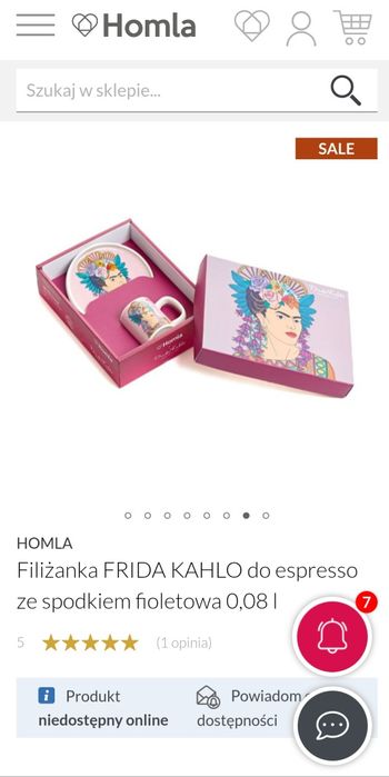FRIDA KAHLO - Nowa filiżanka do espresso ze spodkiem