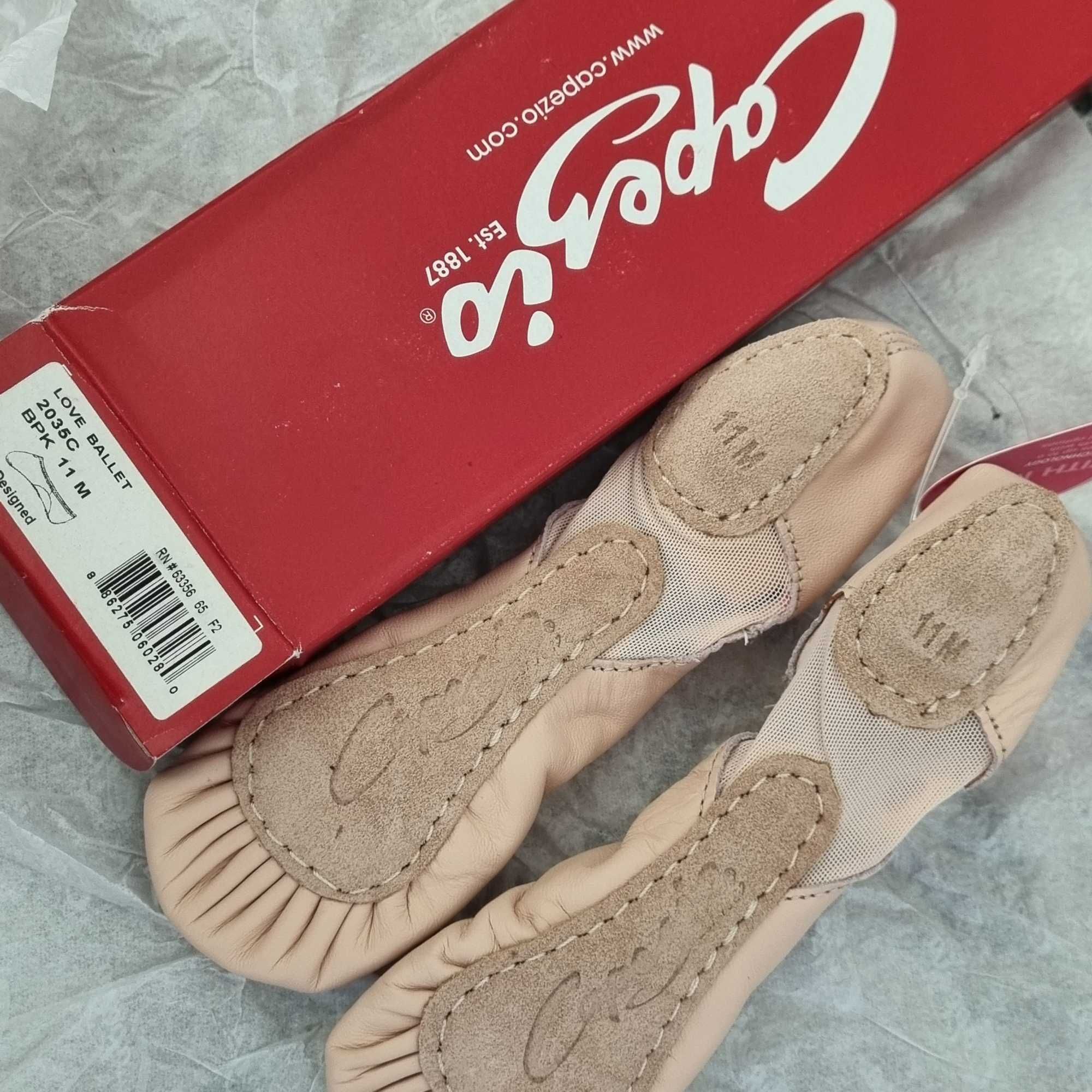 Baletki buty do tańca nowe Capezio Love Ballet skórzane rozm. 28(11M)