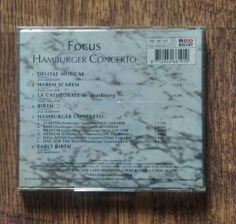 Focus - Hamburger Concerto Cd