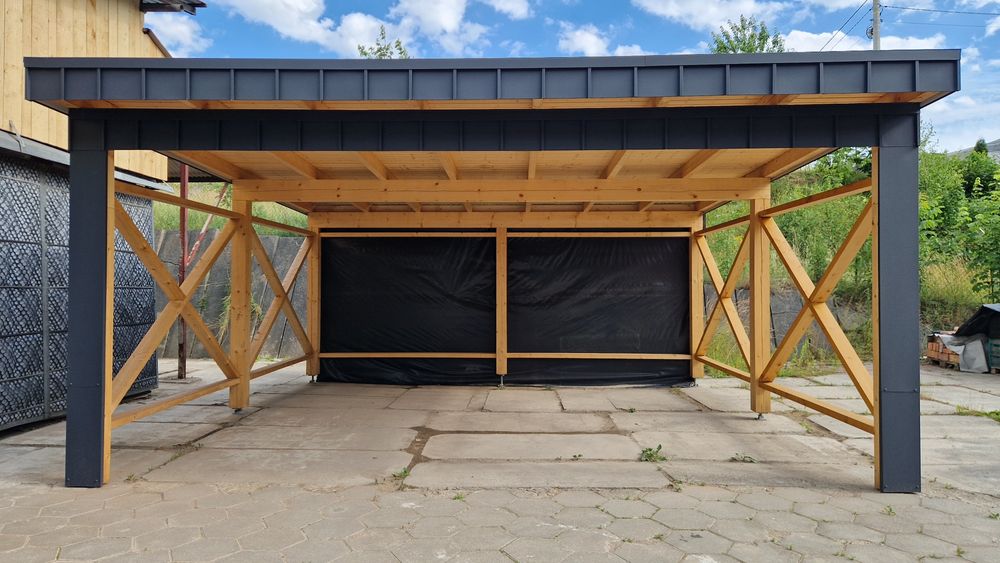 wiata samochodowa duża carport PREMIUM na dwa auta Krzeszowice