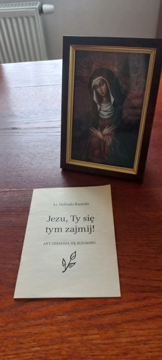 Jezu ty się tym zajmij oraz obrazek Matka Boża Wileńska