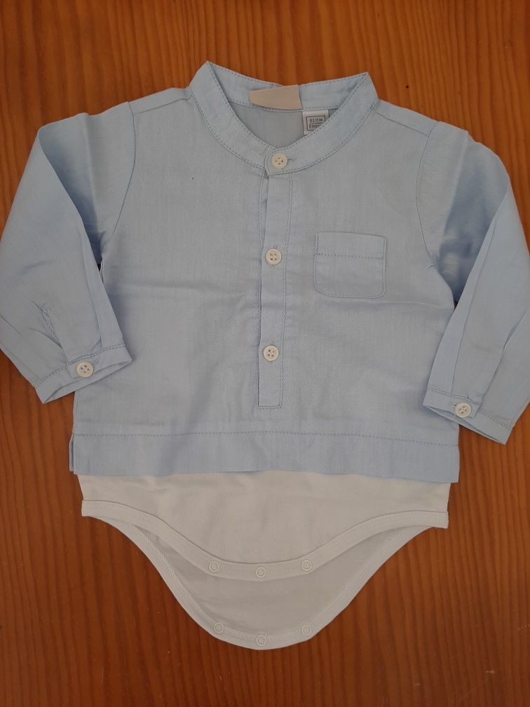 Camisa/body Chicco menino 6m