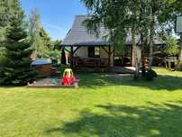 Domek Całoroczny Kaszuby balia jacuzzi weekend wakacje nad jeziorem