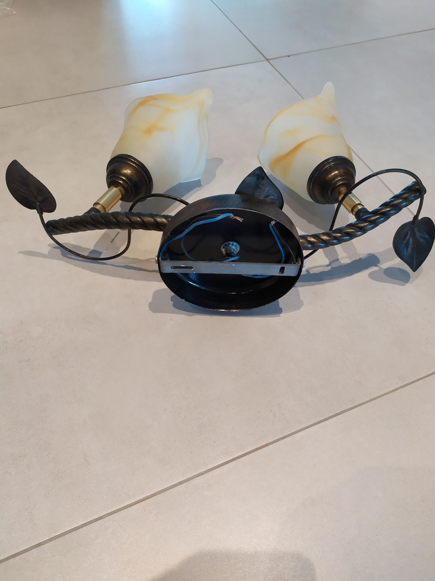 Żyrandol lampa ścienna kinkiet metaloplastyka stan idealny