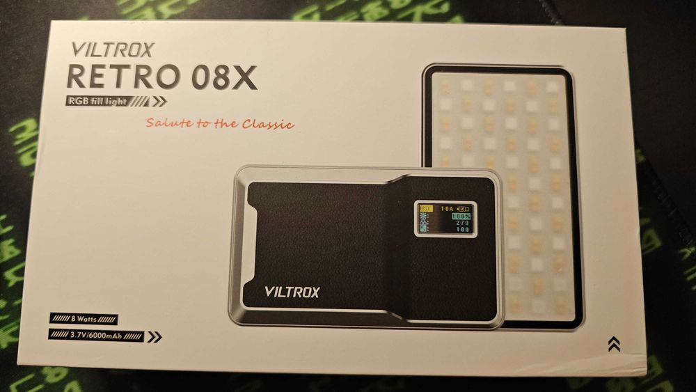 Viltrox Retro 08X - Luz LED para Vídeo e Fotos / Caixa de Leds