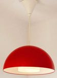 Candeeiro teto vermelho