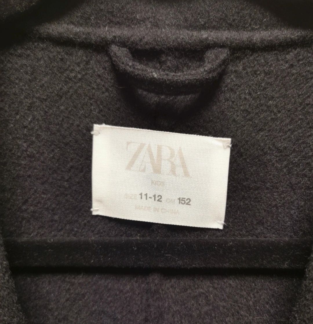 Wełniany płaszcz płaszczyk Zara 11-12 lat 152cm