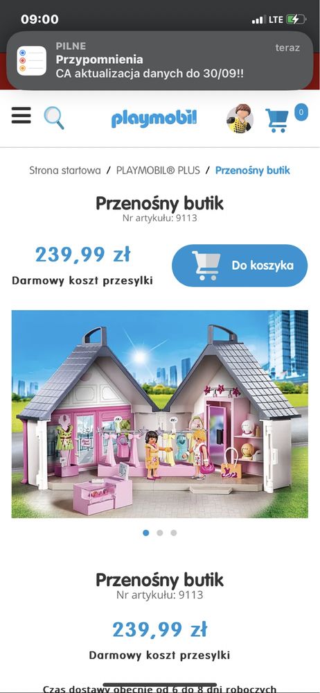 Playmobil Przenośny butik nr.9113