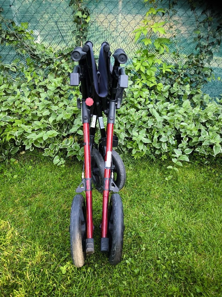 Terenowy rollator firmowy chodzik balkonik na cichych gumowych, pompow