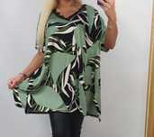 Bluzka plus size tunika duży rozmiar koronka 50/52/54/56