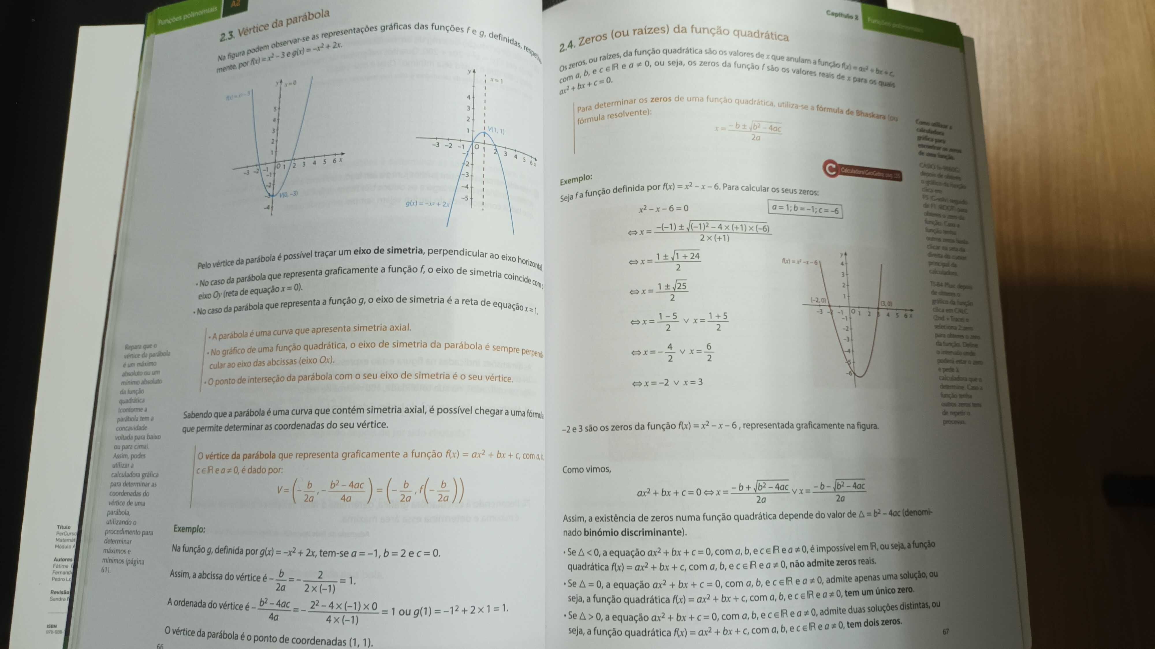 Livro de Matemática A2 Funções Polinomiais
