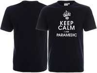 Koszulka męska Keep Calm I Am Paramedic granatowa (xxl)
