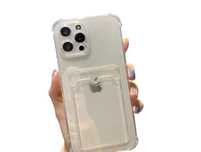 Прозорий чохол для iPhone 14 Pro з кишенею для карток