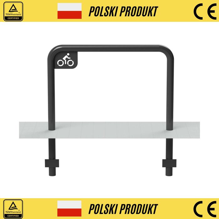 Metalowy stojak rowerowy FI 60,3 × 1000 × 700 mm (do wbetonowania) BHP