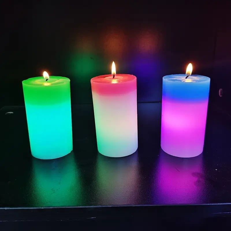Воскова свічка Mood Magic зі справжнім полум'ям і LED-підсвіткою