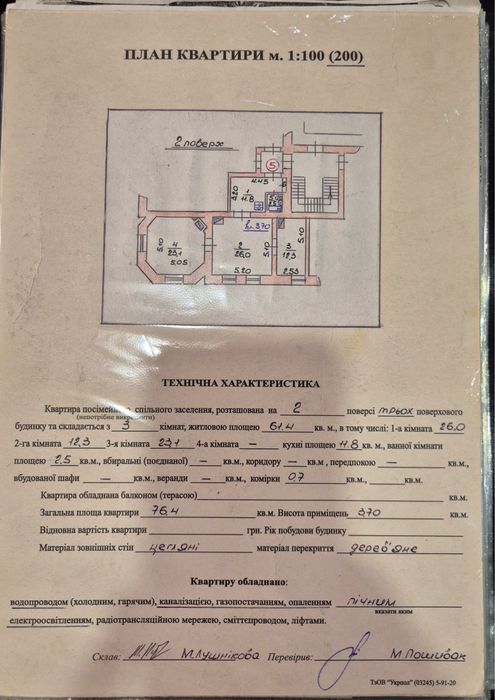 Продаж квартири, м.Самбір