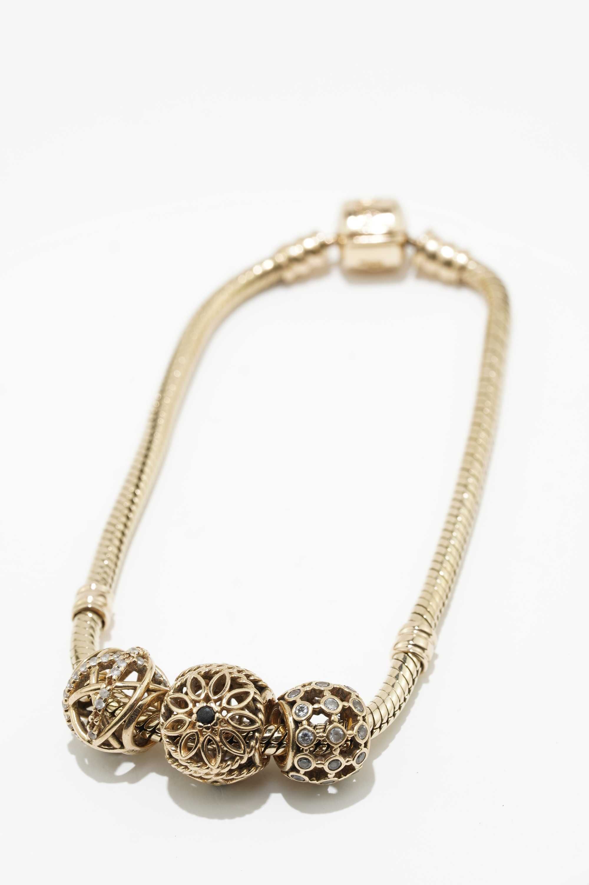 Złota bransoletka Pandora 14K 22,65g