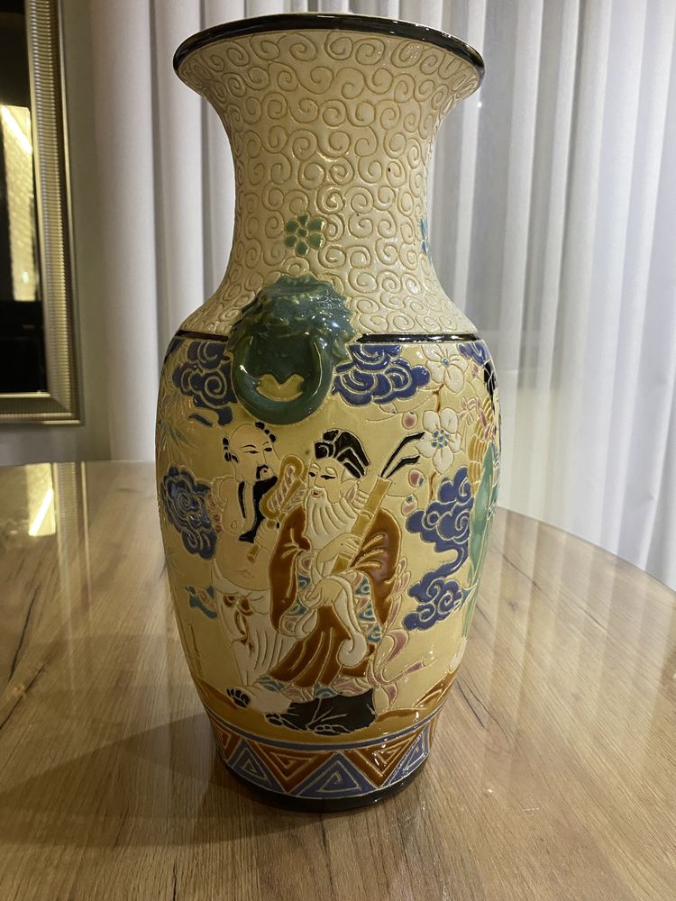 Wazon z chińskiej porcelany 42 cm ręcznie malowany