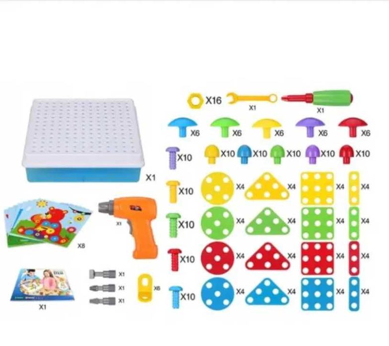 Klocki do skręcania Super Zestaw majsterkowicza zabawka budowlana