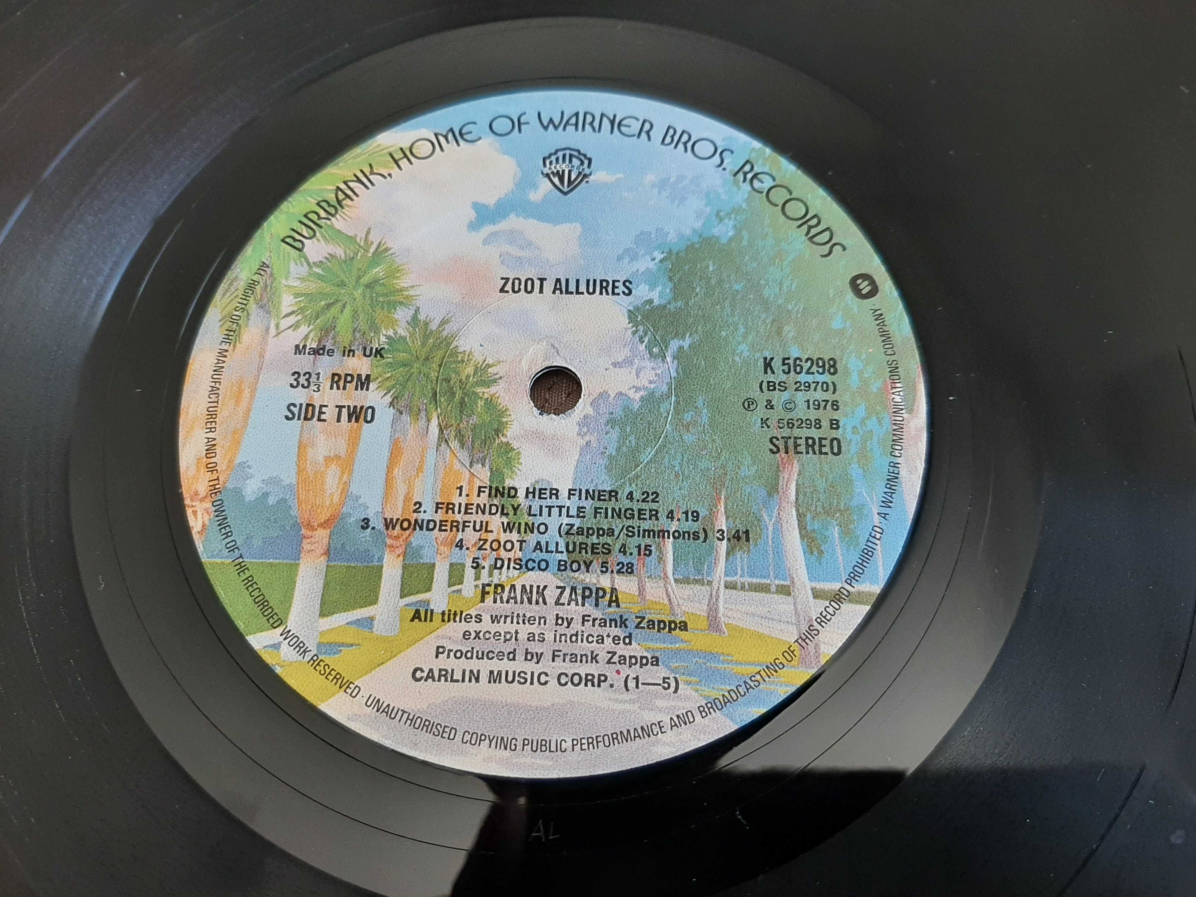 Frank Zappa - Zoot Allures - UK - Vinil LP