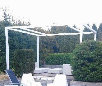Pergola aluminiowa 4m / 4m  biała najwyższą jakość znastrojowym oświet