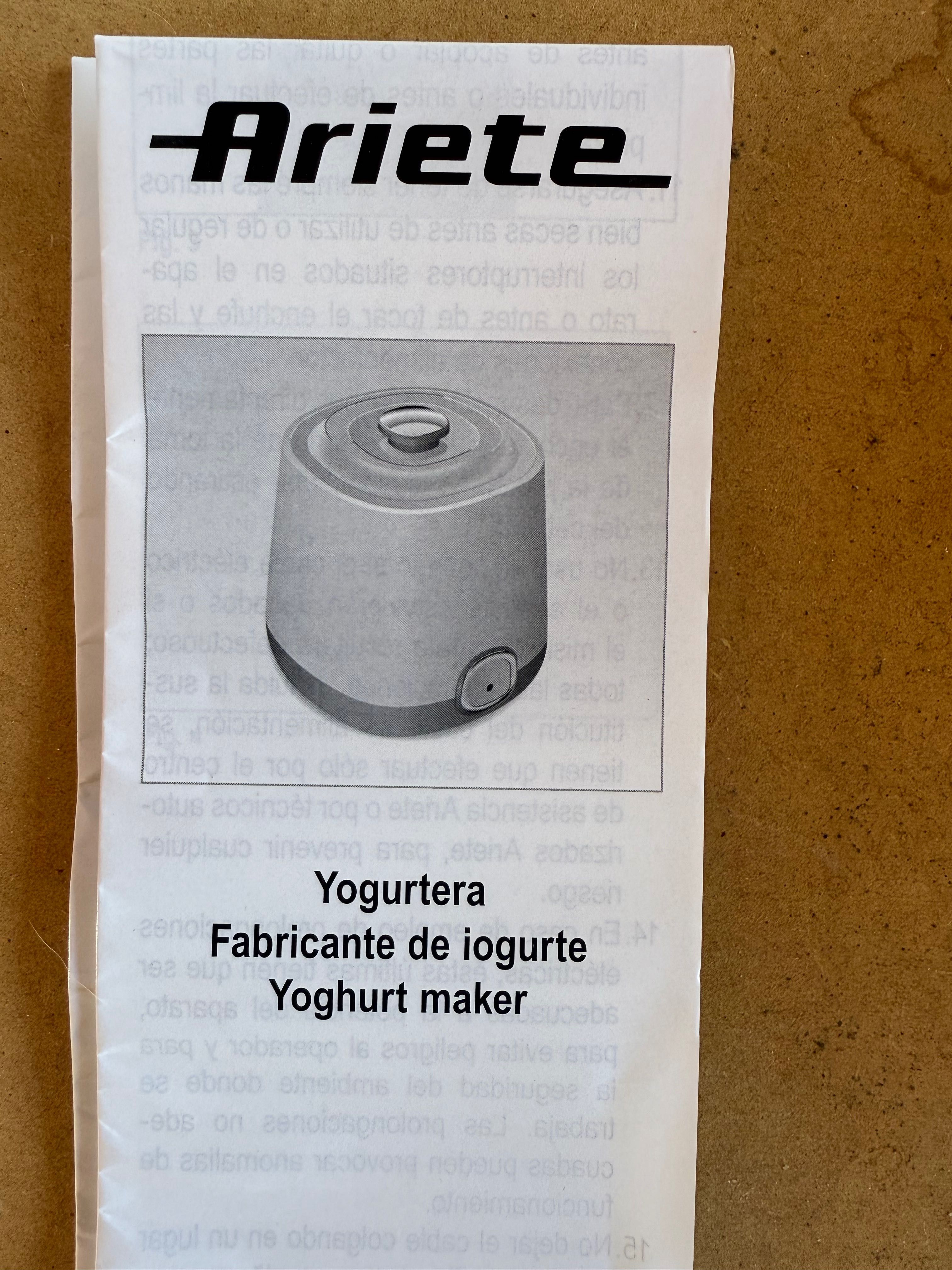 Iogurteira Ariete /  Yogurt Maker