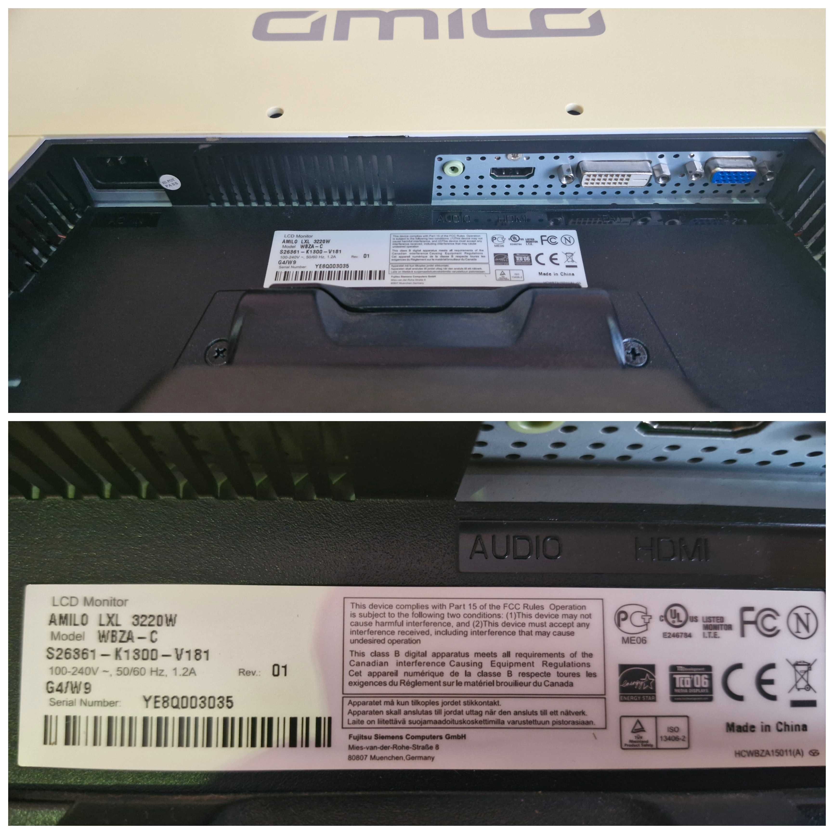 Монітор "22" Fujitsu Siemens AMILO XLX 3220W